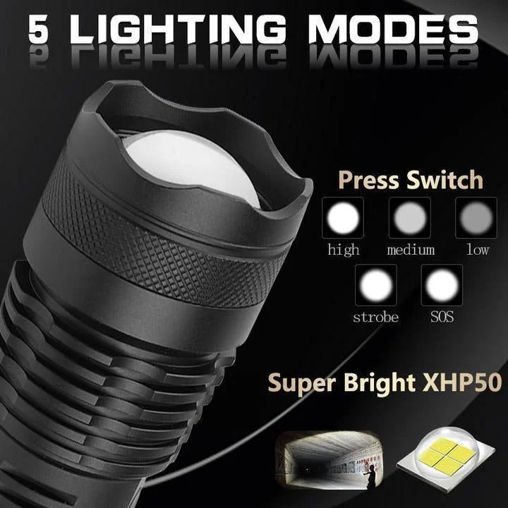 Thermabuild | 90000 Lumens Xhp50.2 Most Powerful Flashlight