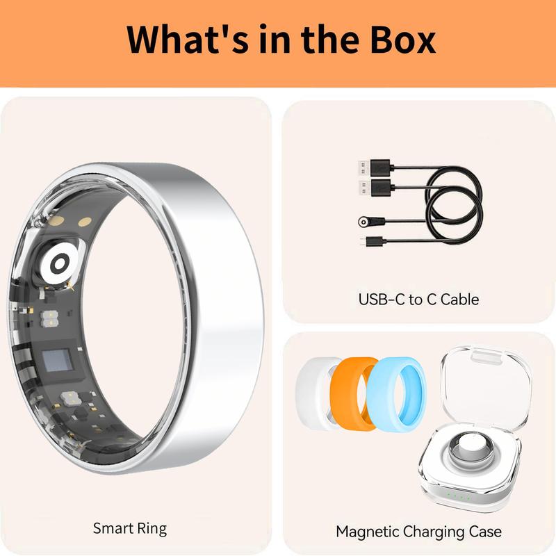 Thermabuild | Smart Ring Activity and Sleep Tracker with Heart Rate, Blood Oxygen and Temperature Monitoring