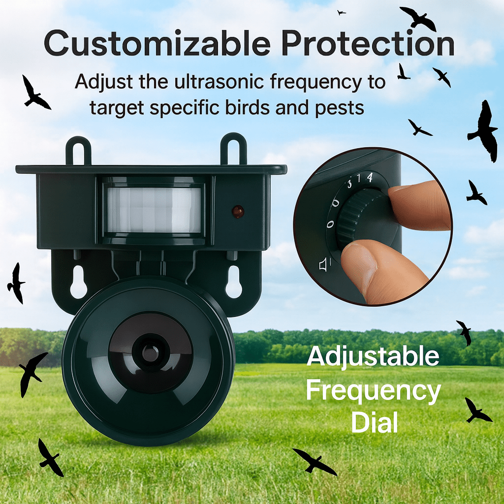 Thermabuild | Motion-Activated Bird Repeller for Quiet & Clean Outdoor Spaces