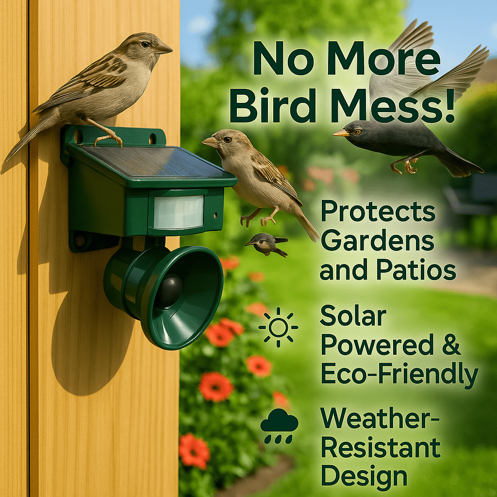 Thermabuild | Motion-Activated Bird Repeller for Quiet & Clean Outdoor Spaces