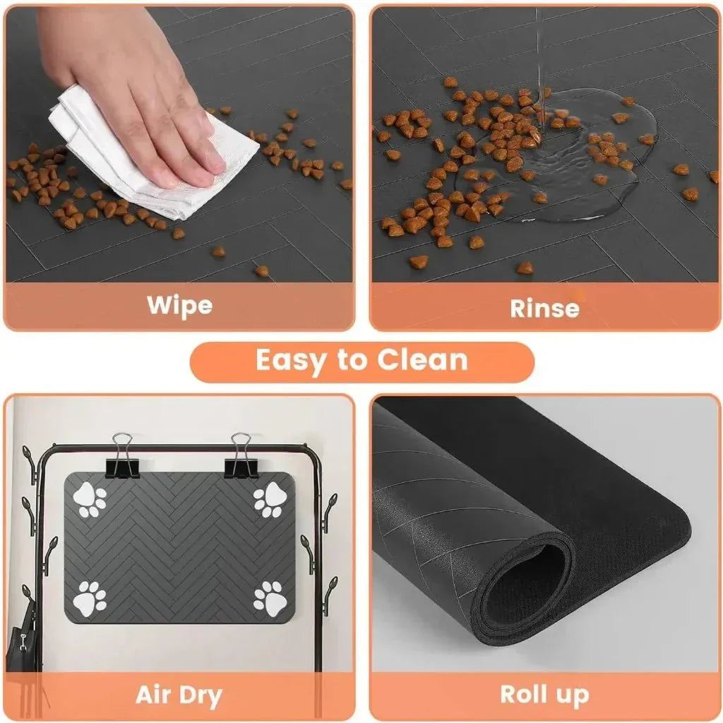 Thermabuild | Absorbent Pet Bowl Mat for Clean Floors