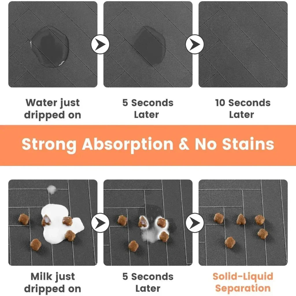 Thermabuild | Absorbent Pet Bowl Mat for Clean Floors