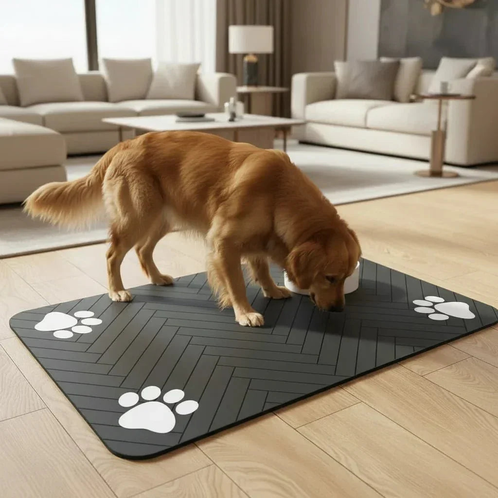 Thermabuild | Absorbent Pet Bowl Mat for Clean Floors