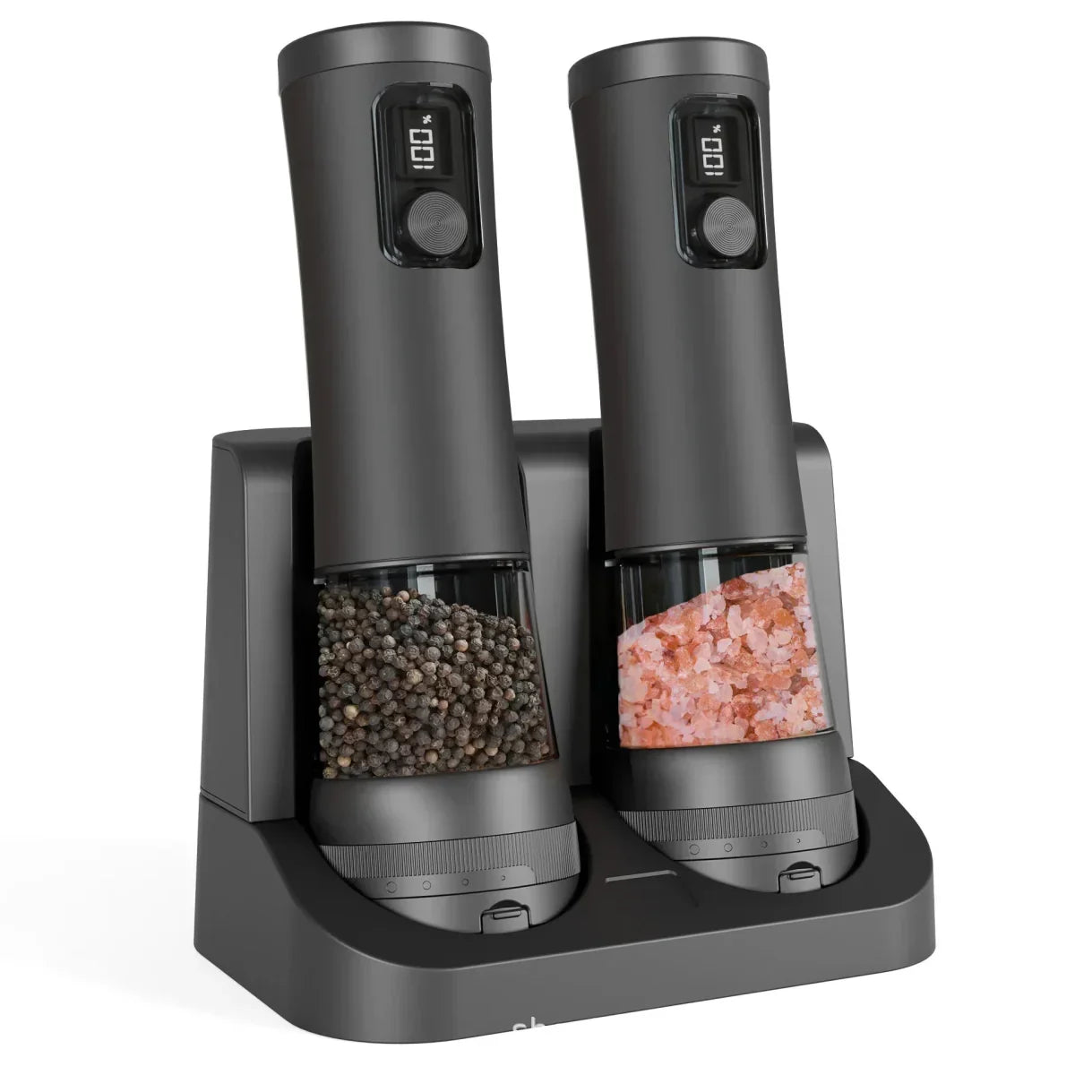 Thermabuild | Rechargeable Electric Salt and Pepper Grinder Set with Adjustable Coarseness