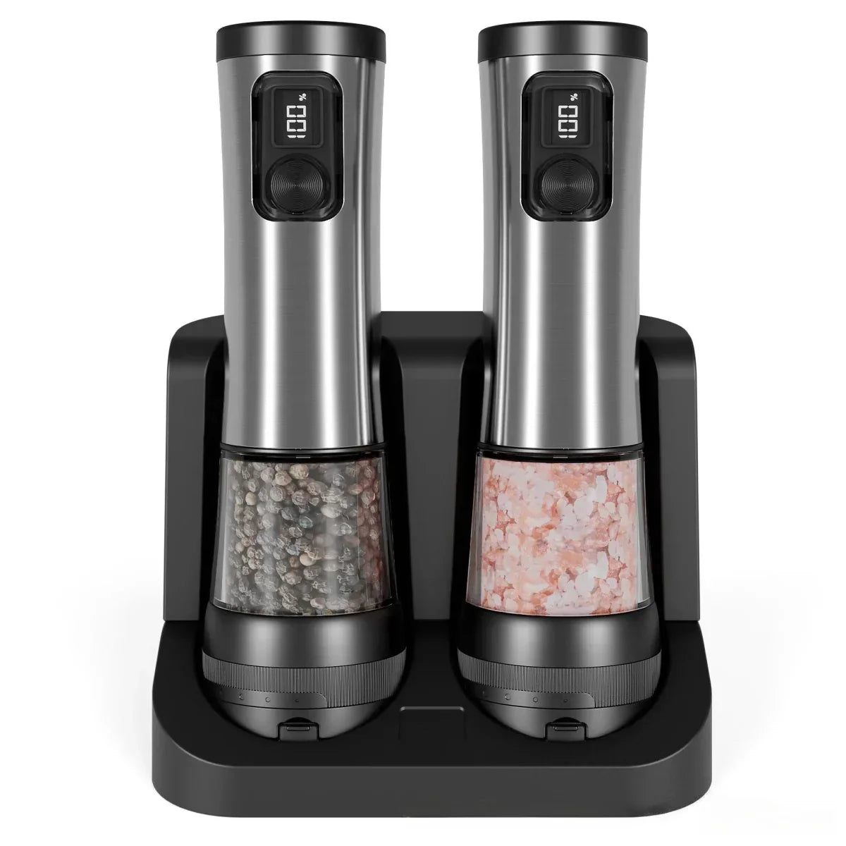 Thermabuild | Rechargeable Electric Salt and Pepper Grinder Set with Adjustable Coarseness