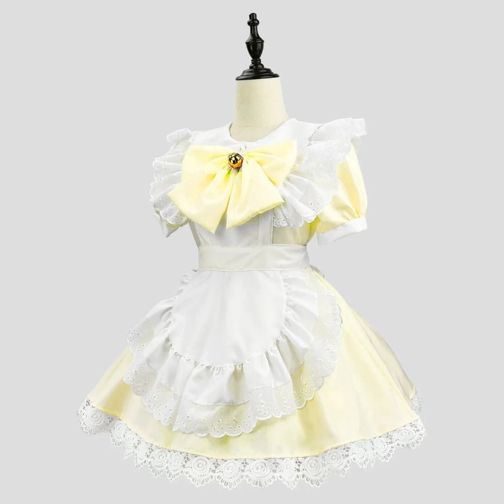 Thermabuild | French Maid Costume with Ruffled Apron for Halloween