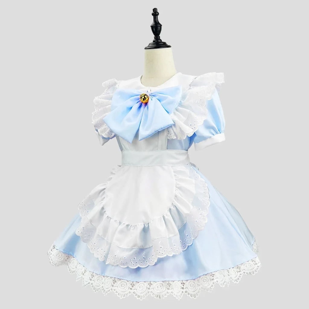 Thermabuild | French Maid Costume with Ruffled Apron for Halloween