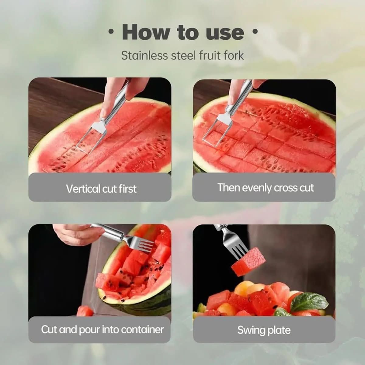 Thermabuild | Dual Blade & Fork for Effortless Fruit Preparation
