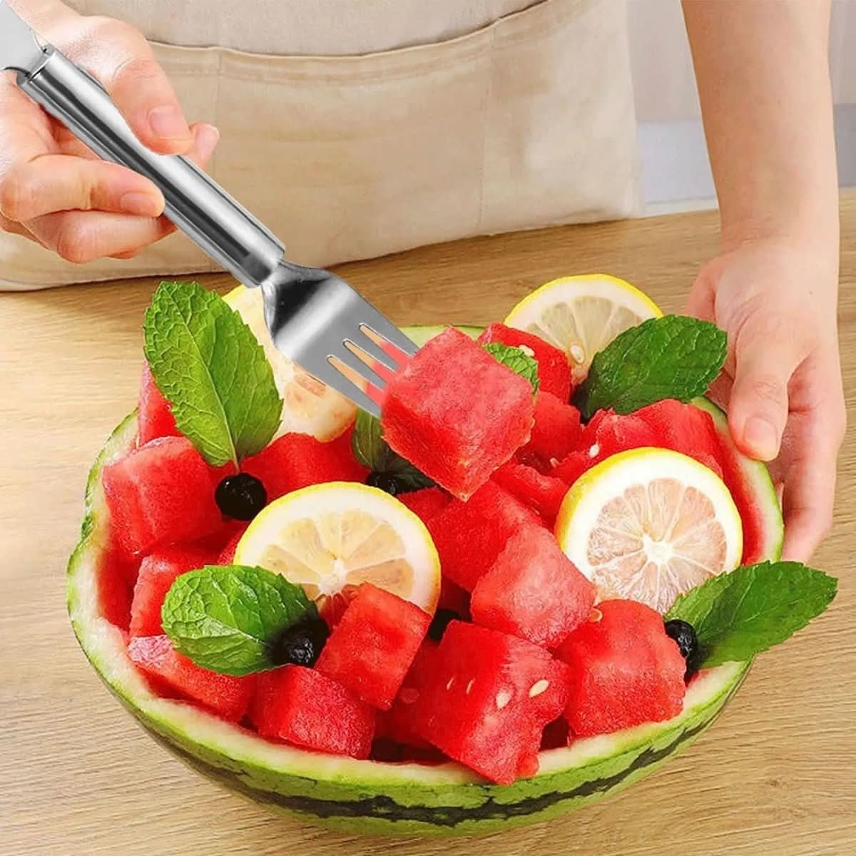 Thermabuild | Dual Blade & Fork for Effortless Fruit Preparation