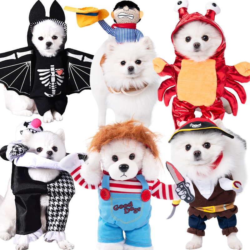 Thermabuild | Funny Dog Costume with Novelty Holiday Designs and Adjustable Closures Halloween