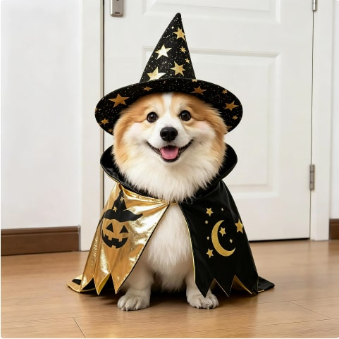 Thermabuild | Funny Dog Costume with Novelty Holiday Designs and Adjustable Closures Halloween
