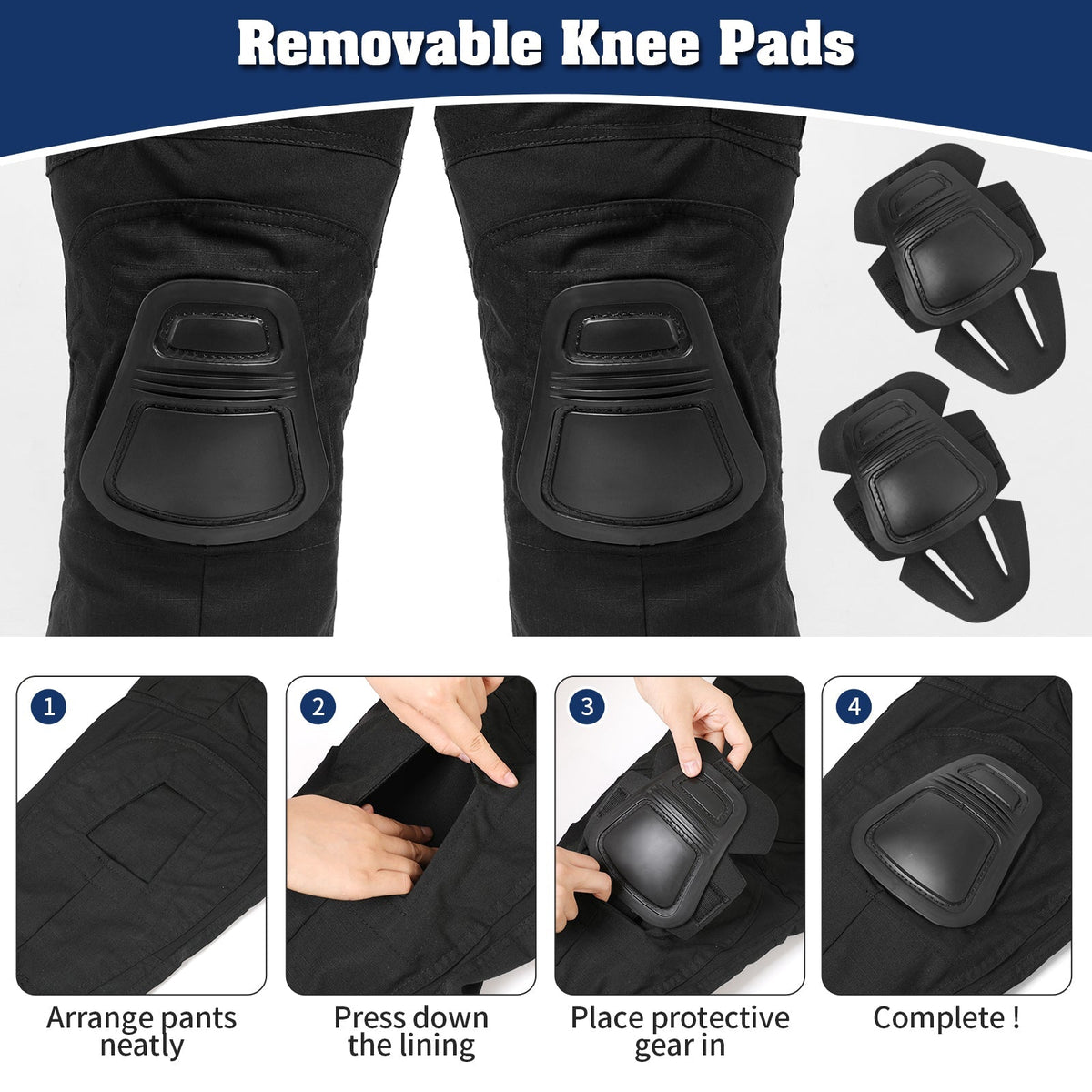 Thermabuild | Rip-Stop Camo Combat Trousers with Knee Pads