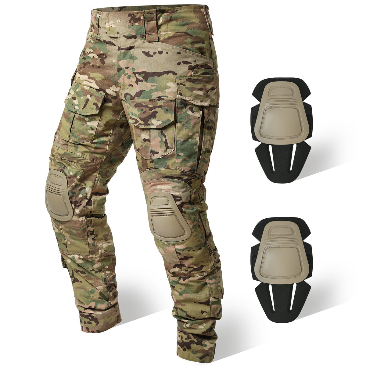Thermabuild | Rip-Stop Camo Combat Trousers with Knee Pads
