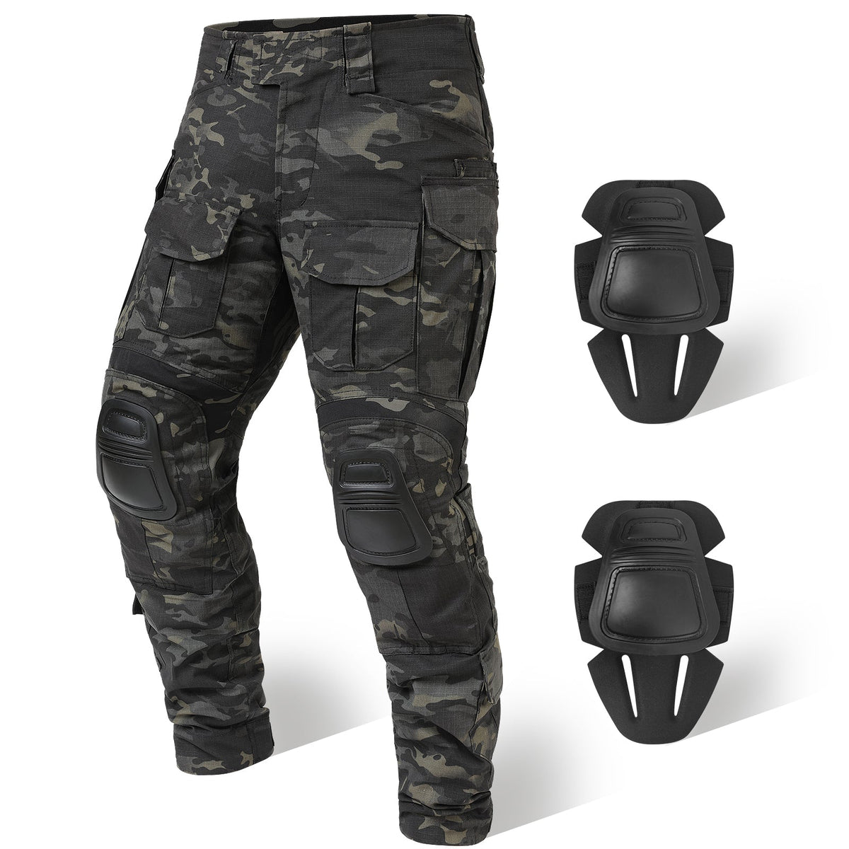 Thermabuild | Rip-Stop Camo Combat Trousers with Knee Pads