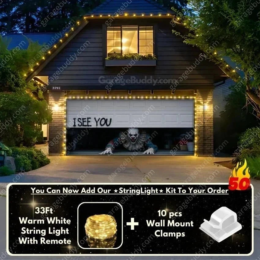 Thermabuild | Peeking Clown Garage Door Cover