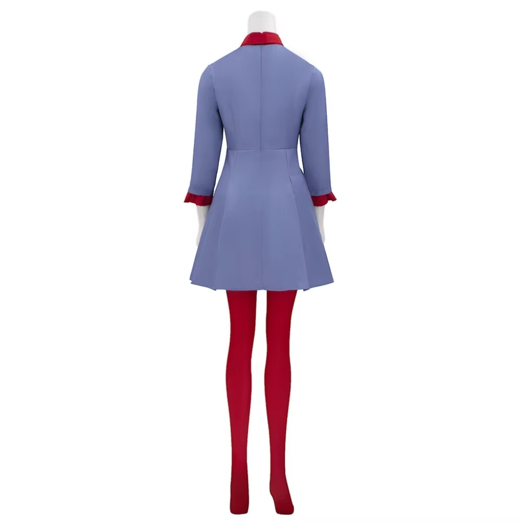 Thermabuild | Girls' Halloween Anime Cosplay Costume Dress and Suit Set with Red Bow Tie and Collar for Party