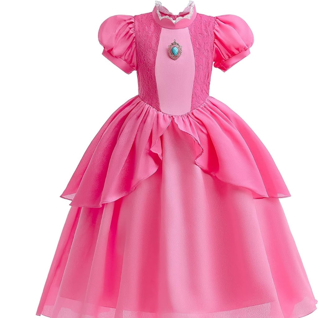 Thermabuild | Girls' Halloween mushroom princess and Toadstool Costume Dress Set with Crown Gloves and Wand