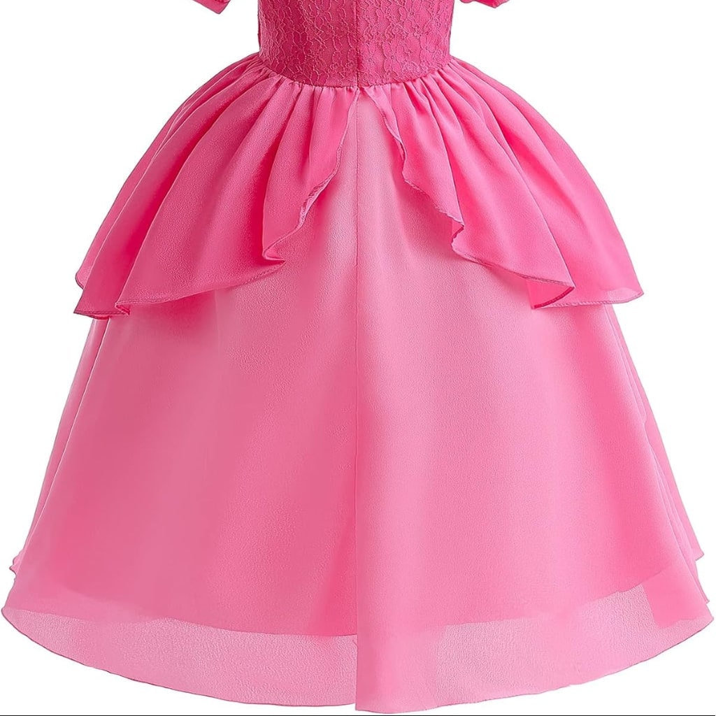 Thermabuild | Girls' Halloween mushroom princess and Toadstool Costume Dress Set with Crown Gloves and Wand