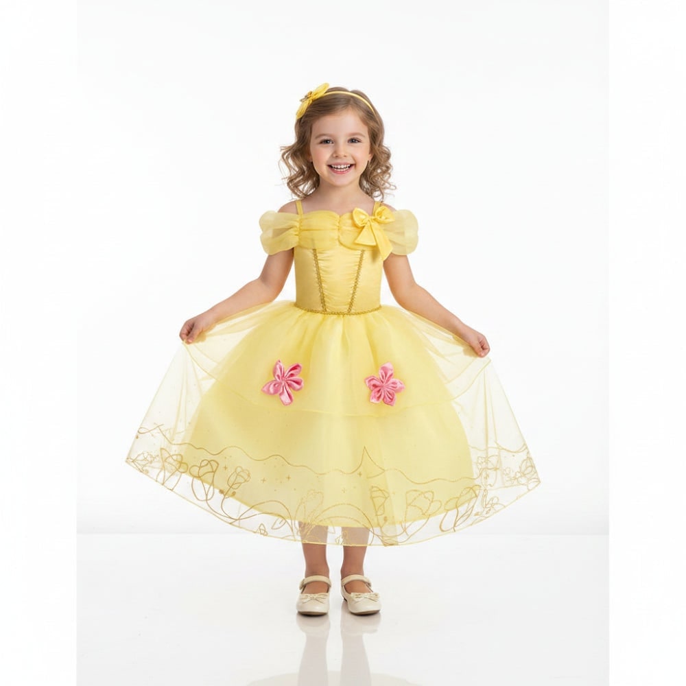 Thermabuild | Girls' Halloween Princess Costume and Dresses for Dress Up Tiara Gloves Games