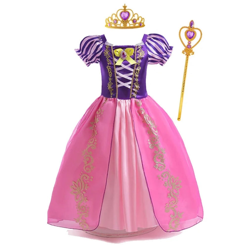 Thermabuild | Girls' Halloween Princess Costume and Dresses for Dress Up Tiara Gloves Games