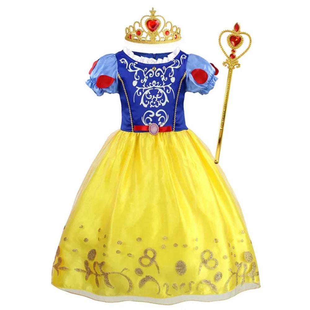Thermabuild | Girls' Halloween Princess Costume and Dresses for Dress Up Tiara Gloves Games