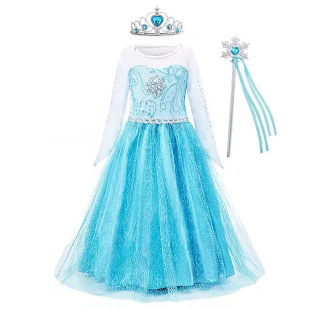 Thermabuild | Girls' Halloween Princess Costume and Dresses for Dress Up Tiara Gloves Games