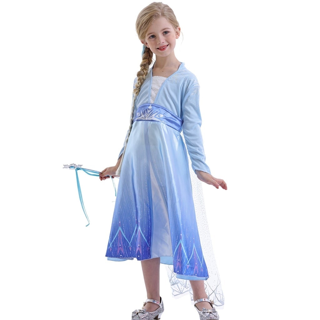 Thermabuild | Girls' Halloween Princess Costume Dress with Cape and Wand Accessory Set