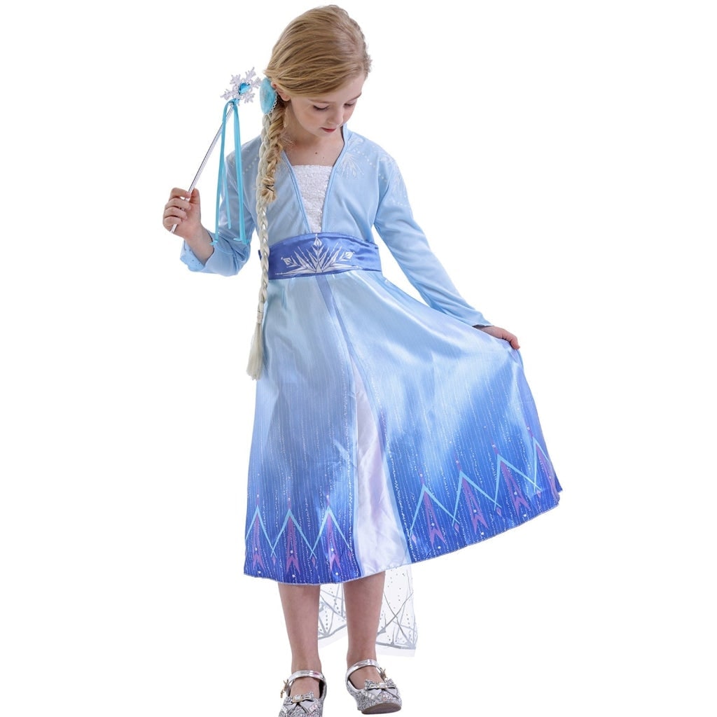 Thermabuild | Girls' Halloween Princess Costume Dress with Cape and Wand Accessory Set