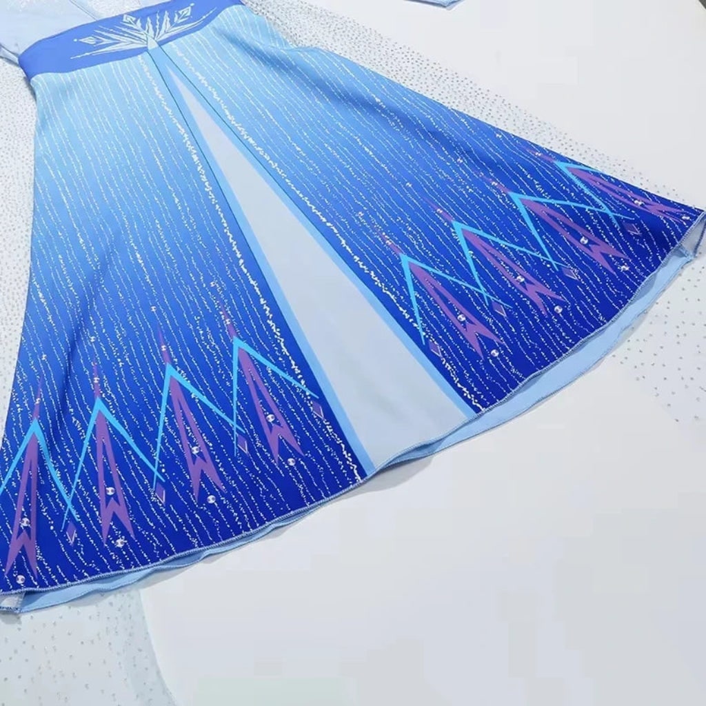 Thermabuild | Girls' Halloween Princess Costume Dress with Tiara Wand and Gloves Dorothy Wizard Of Oz