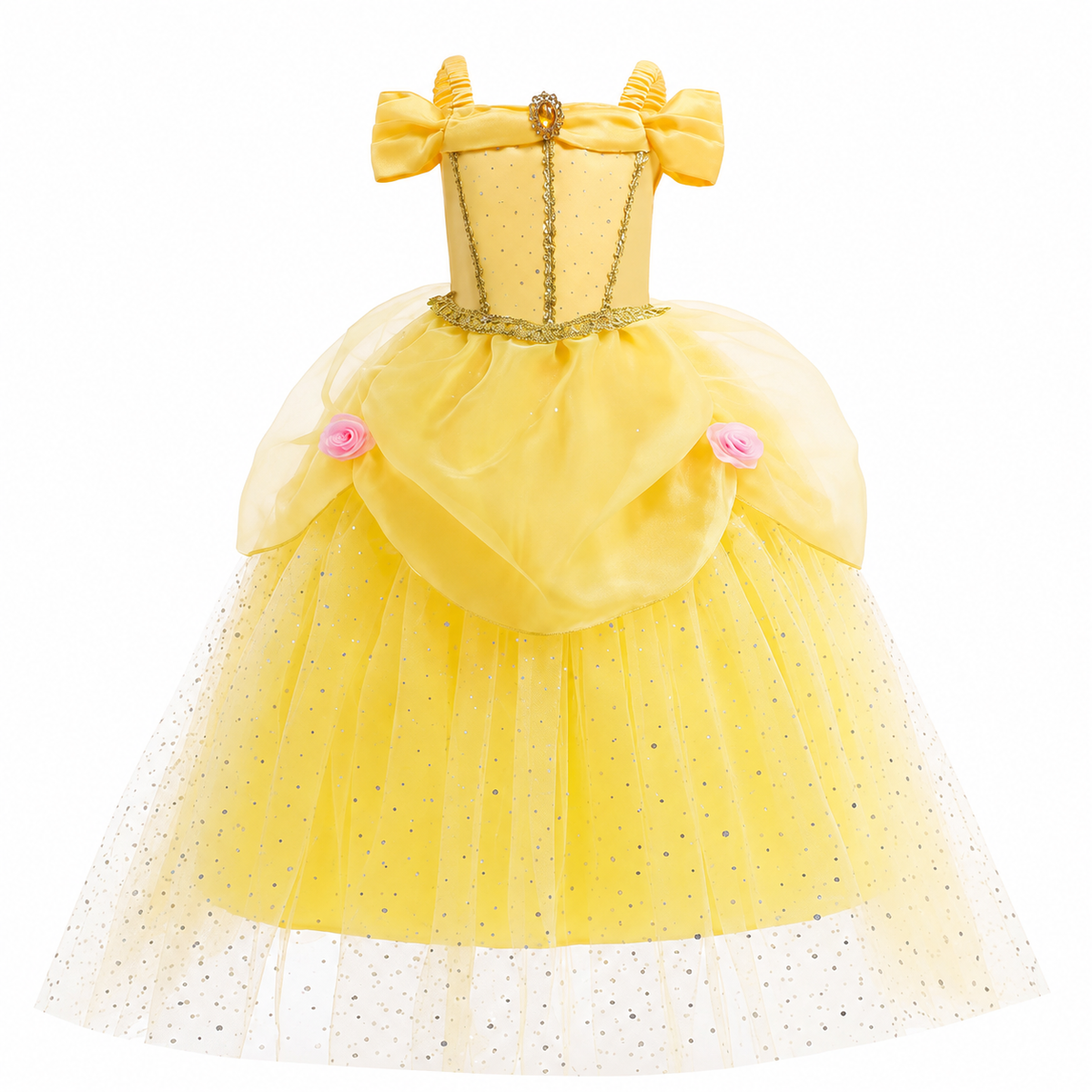 Thermabuild | Girls' Halloween Princess Costume Dress with Tulle Skirt Tiara and Accessories Set