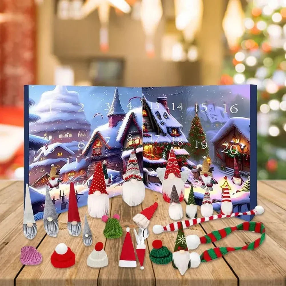 Thermabuild | Whimsical Gnome Advent Calendar with 24 Handmade Figures