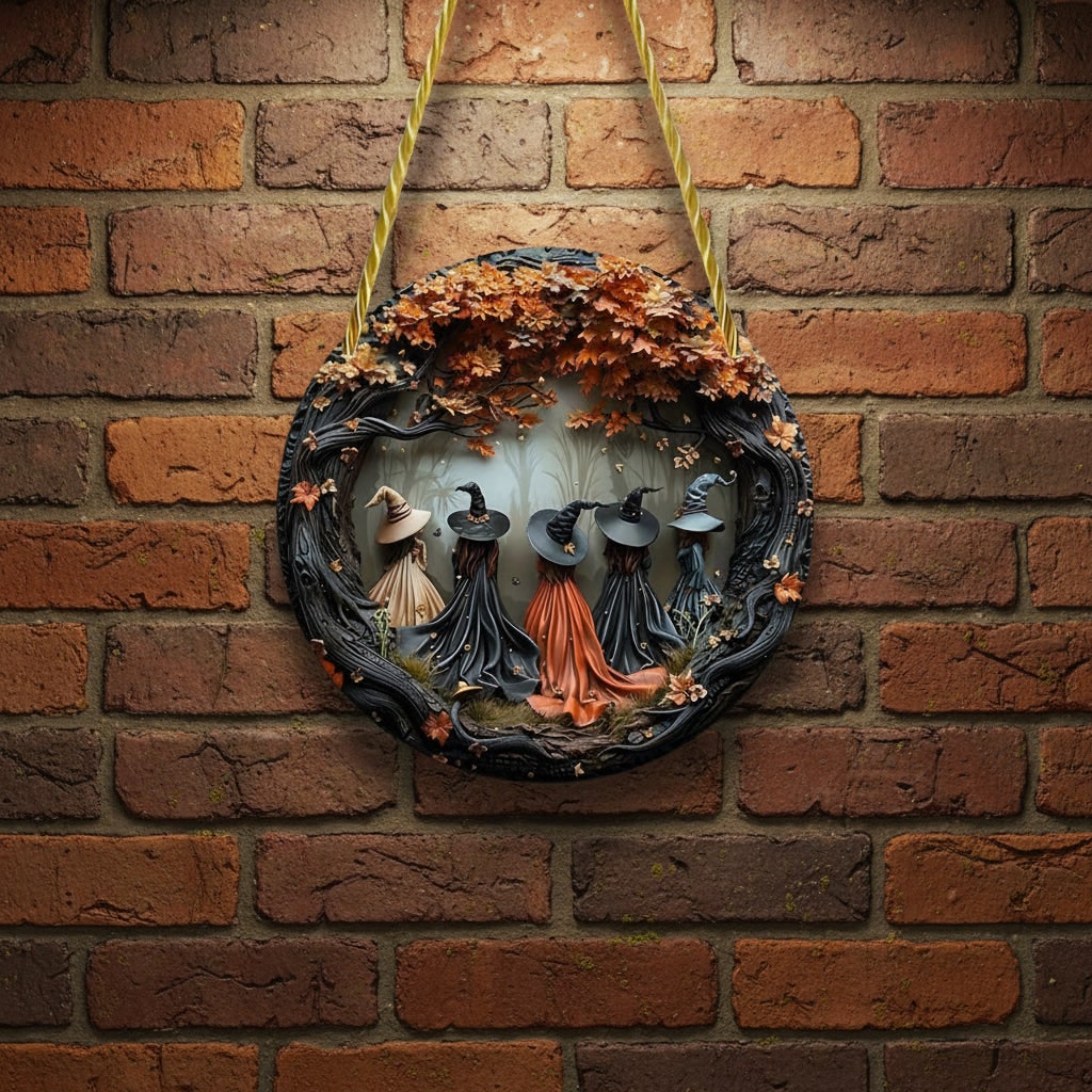 Thermabuild | Halloween 3D Relief Wall Art Panel Decor Gnarled Branch Border and Twisted Rope Hanger for Home