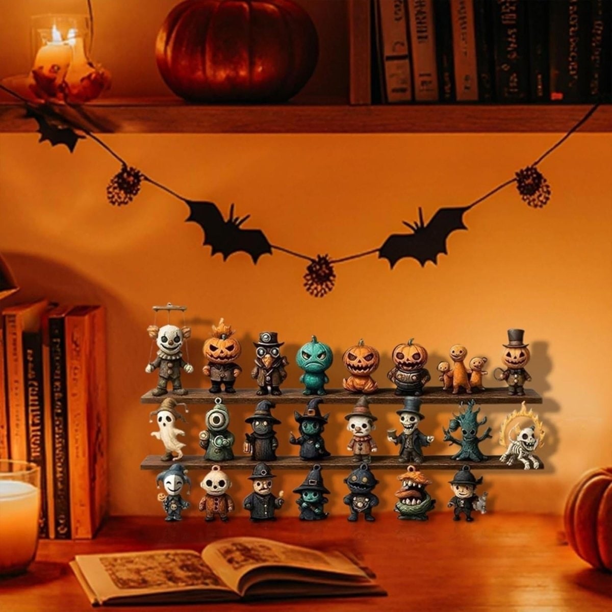Thermabuild | Halloween Advent Calendar Countdown Decor with Spooky Miniature Figurines