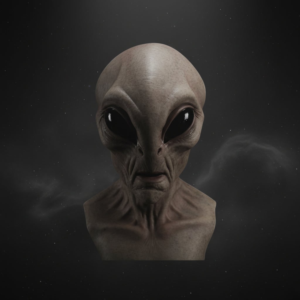 Thermabuild | Halloween Alien Mask Full Head Latex Creepy for Adult Costume Party Space