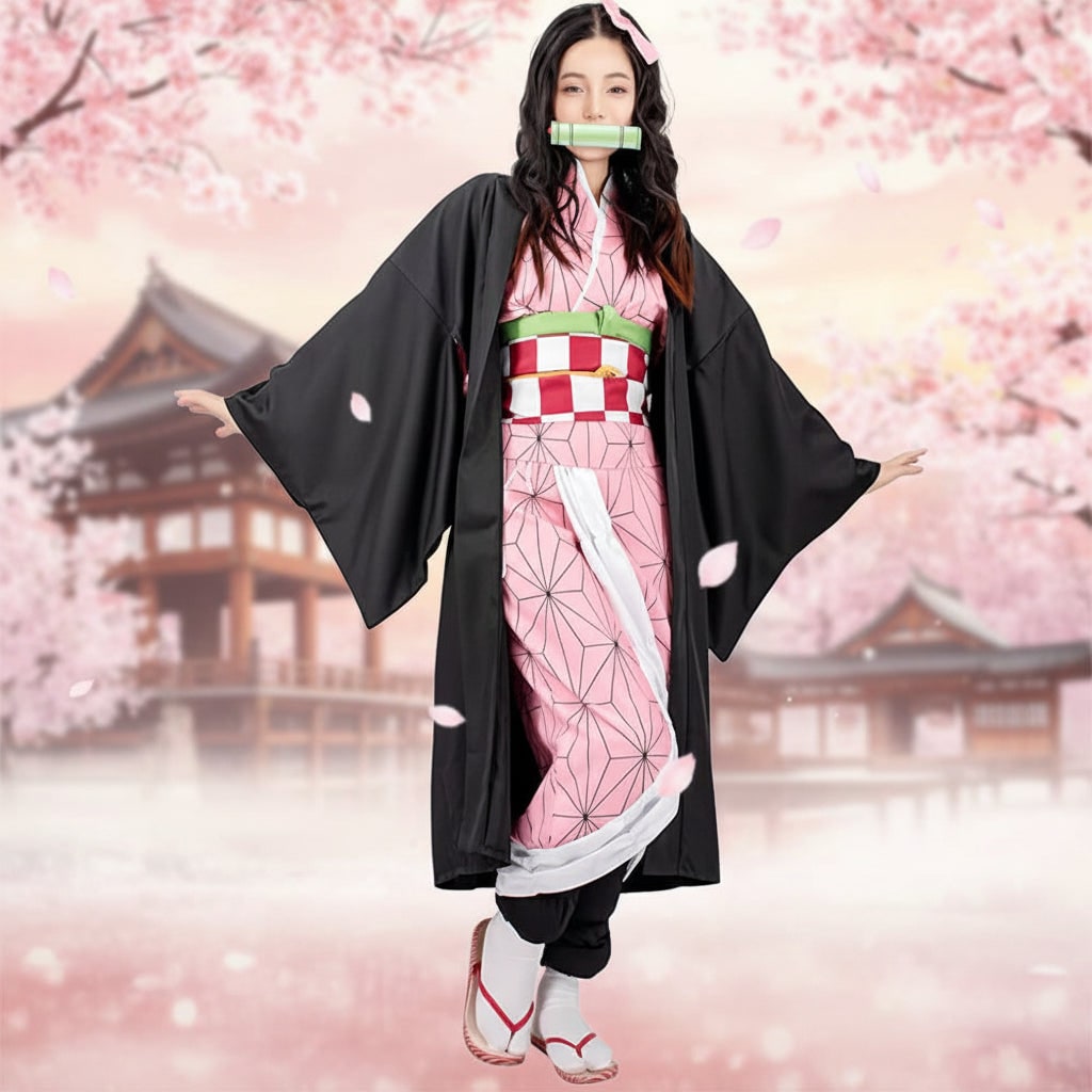 Thermabuild | Halloween Anime Cosplay Costume and Outfits for Character Dress Up with Haori Jacket and Leg Wraps