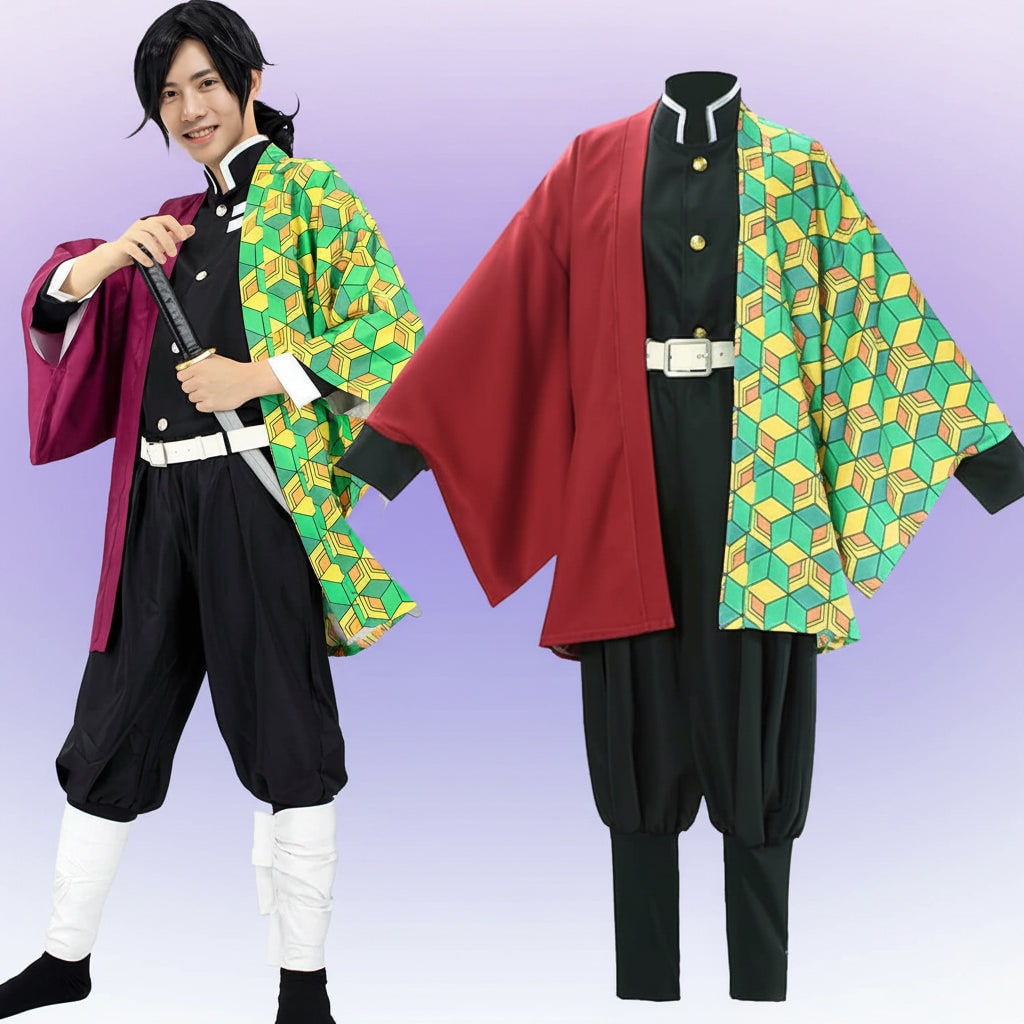Thermabuild | Halloween Anime Cosplay Costume and Outfits for Character Dress Up with Haori Jacket and Leg Wraps
