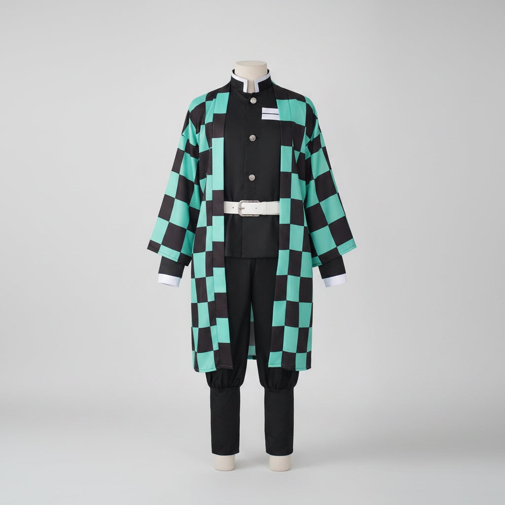 Thermabuild | Halloween Anime Cosplay Costume and Outfits with Checkered Haori Coat and Character
