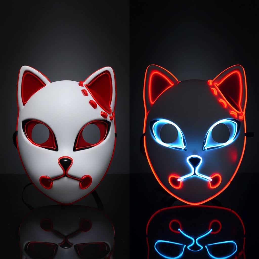 Thermabuild | Halloween Anime Cosplay Costume with Character Haori Jacket Light-Up and Spiky