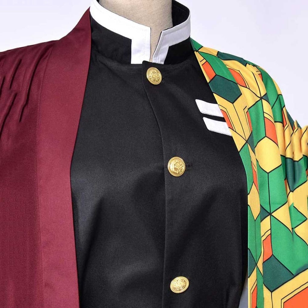 Thermabuild | Halloween Anime Cosplay Costume with Character Haori Jacket Light-Up and Spiky