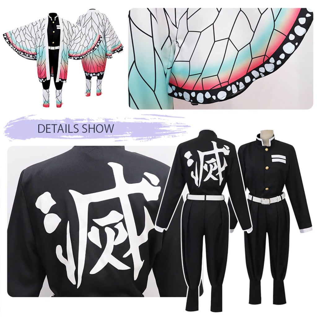 Thermabuild | Halloween Anime Cosplay Costume with Japanese Character Accessories Kimono Haori and Set