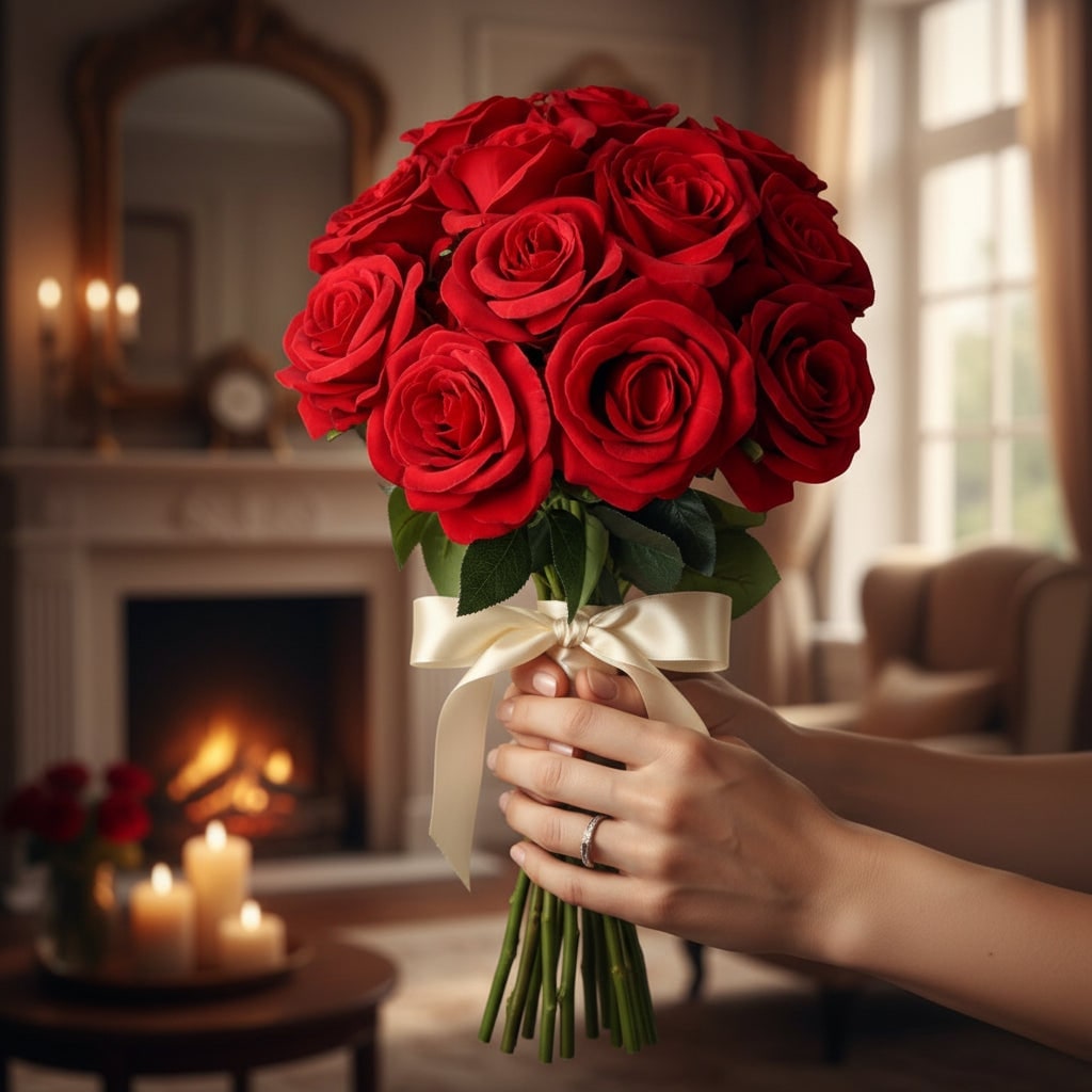 Thermabuild | Halloween Artificial Flowers Fake Roses Bulk Faux Long Stem for Decoration and Party Arrangement