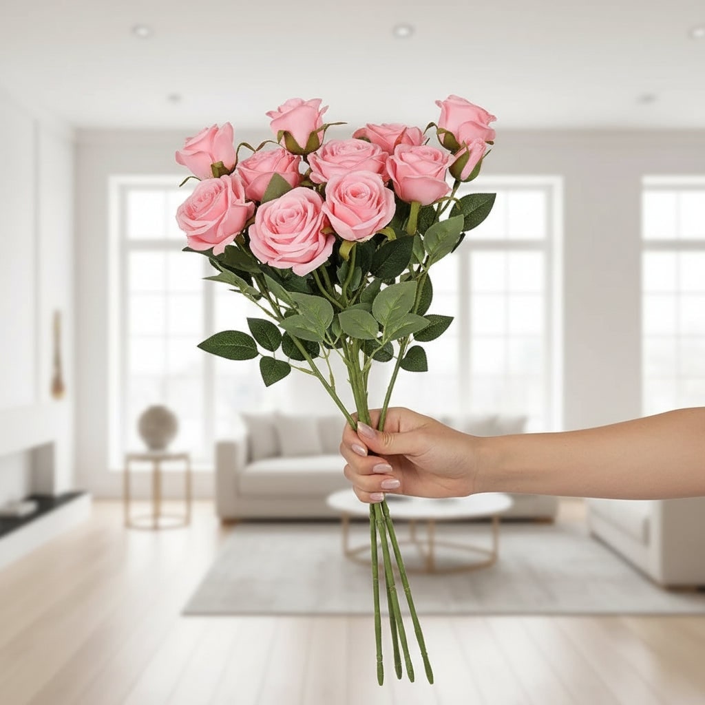 Thermabuild | Halloween Artificial Flowers Fake Roses Bulk Faux Long Stem for Decoration and Party Arrangement