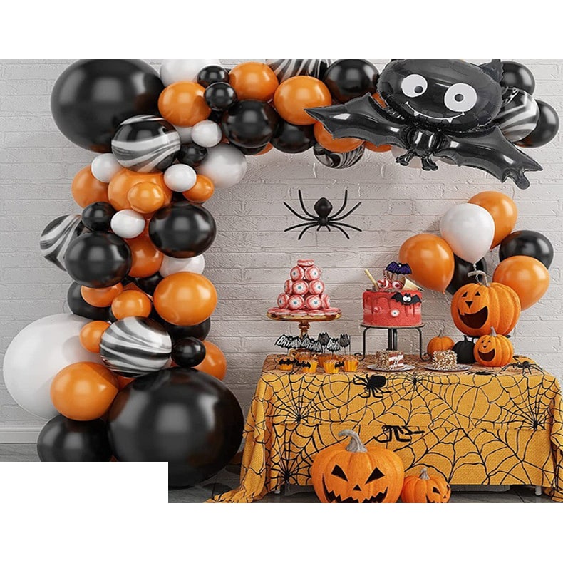 Thermabuild | Halloween Balloon Arch Kit with Latex and Foil for Party Decoration Garland