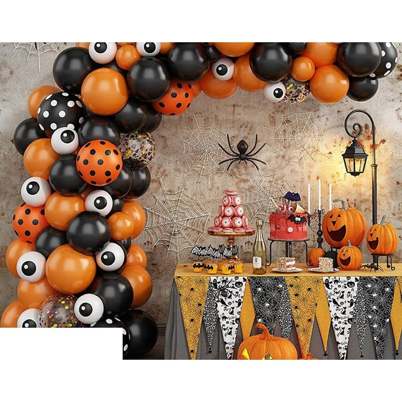 Thermabuild | Halloween Balloon Arch Kit with Latex and Foil for Party Decoration Garland