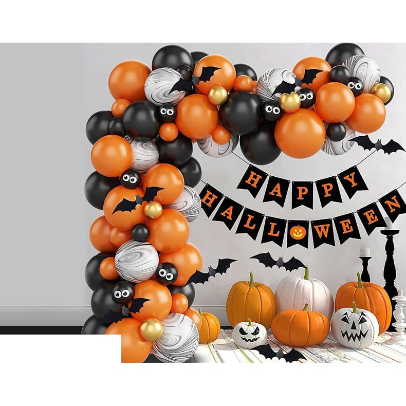 Thermabuild | Halloween Balloon Arch Kit with Latex and Foil for Party Decoration Garland