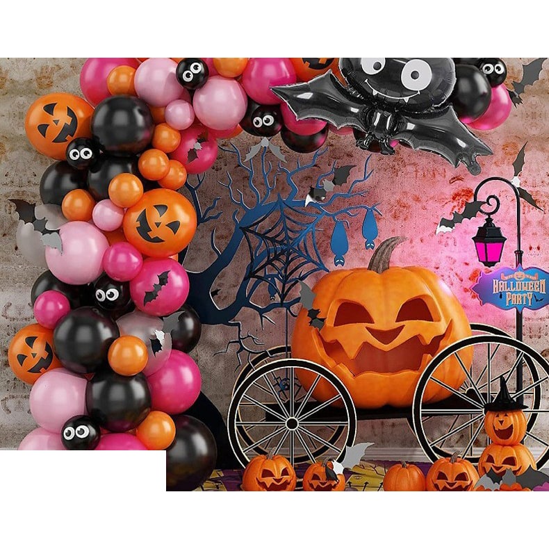 Thermabuild | Halloween Balloon Arch Kit with Latex and Foil for Party Decoration Garland