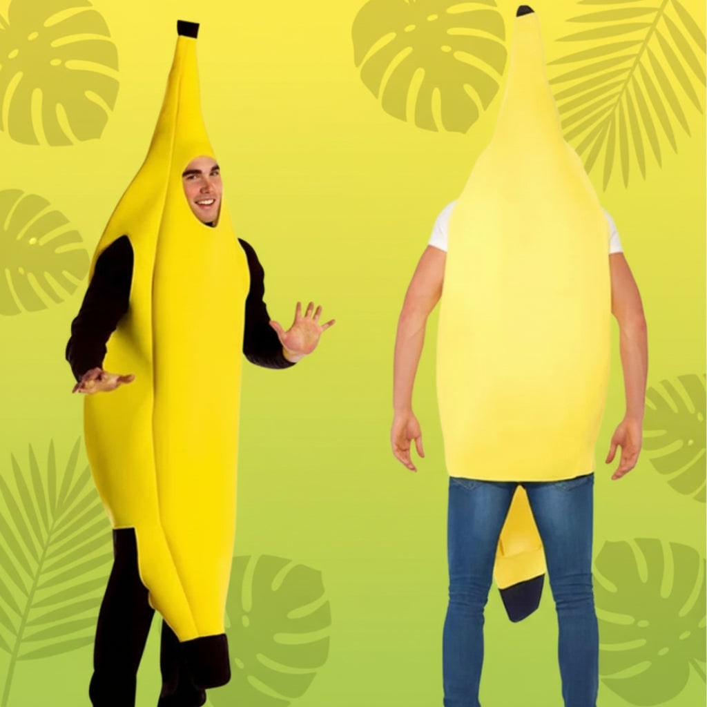 Thermabuild | Halloween Banana Costume Suit with Face Cutout and Slip-On Design