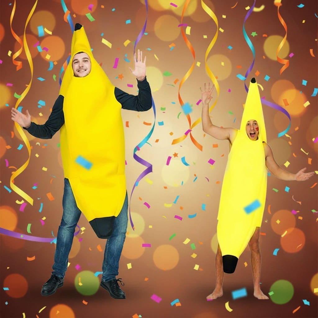 Thermabuild | Halloween Banana Costume Suit with Face Cutout and Slip-On Design