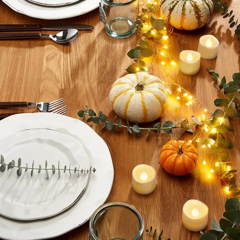 Thermabuild | Halloween Battery Operated LED Tea Light Candles with Flameless Warm Glow for Party Decoration