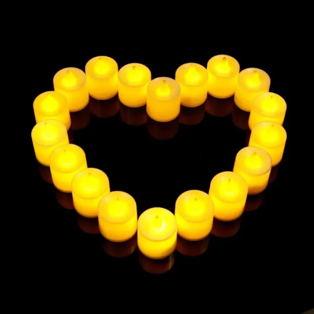 Thermabuild | Halloween Battery Powered LED Fake Candles with Flickering Flame and Wavy Edge for Party Decoration